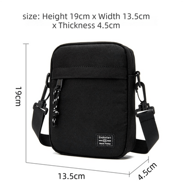 Blue Mini Streetwear Oxford Cloth Crossbody Bag - Ultra - Light (200g) Fashion Sling Pack, Fits 8 - inch Tablet - RnR Galore