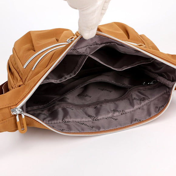 Blue Multi - Pocket Lightweight Nylon Crossbody Bag – Stylish, Functional, and Spacious Shoulder Bag for Women - RnR Galore