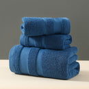 Blue Premium 3 - Piece 100% Cotton Towel Set - Ultra Soft, Absorbent & Quick - Dry for Bathroom - RnR Galore
