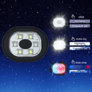 Blue Wireless Bluetooth Beanie Hat with USB Rechargeable LED Headlight - Unisex Knit Cap for Running & Camping - RnR Galore