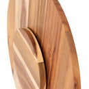 Bread and Butter 18 Inch Wooden Lazy Susan Tray - Wood Snowflake - RnR Galore