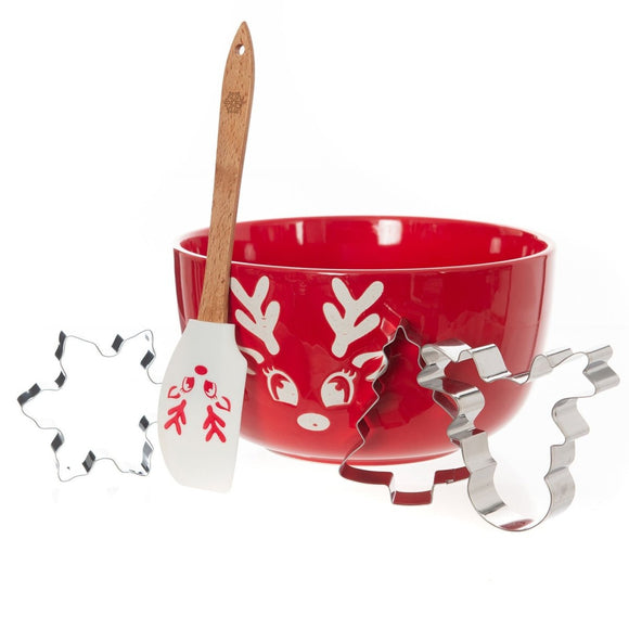 Bread and Butter Electroplate Icy Reindeer Mini Mix Bowl Set - RnR Galore