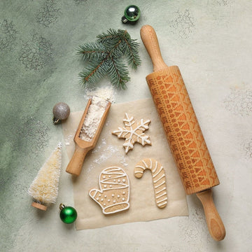Bread and Butter Laser Etch Wooden Rolling Pin - Fairisle - RnR Galore