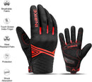 Breathable Mesh Motorcycle Gloves Touchscreen with TPR Palm Pad Hard Knuckle - Red - Small - RnR Galore
