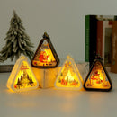 Bronze color Christmas tree Charming Christmas Scene Mini Lanterns (Set of 3) - Battery Operated LED Lights for a Cozy Holiday Glow - RnR Galore