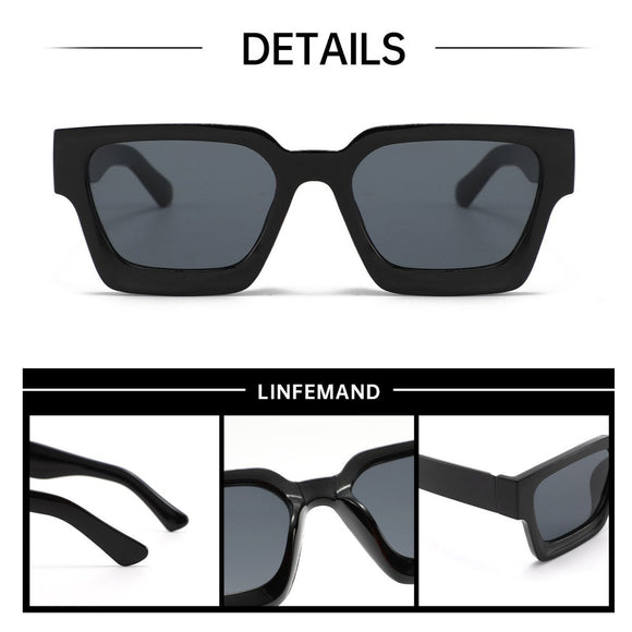 Brown Classic Square Frame Sunglasses - Unisex UV400 Protection, Lightweight & Face - Slimming Design - High Definition Vision Eyewear - RnR Galore
