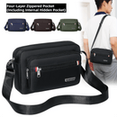Brown Dual - Style Men's Oxford Cloth Crossbody Bag Bundle - Oxford Cloth Business Shoulder Bag, Multi - Functional Large Capacity, Fits 8 - inch Tablet - RnR Galore