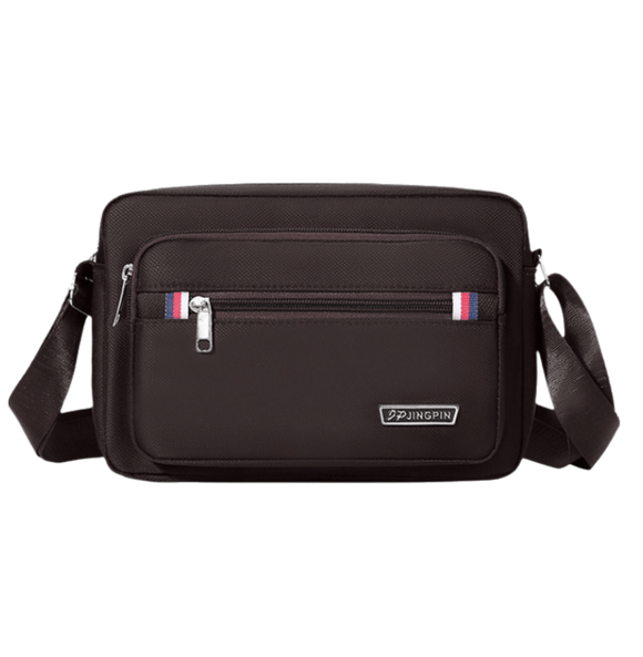 Brown Dual - Style Men's Oxford Cloth Crossbody Bag Bundle - Oxford Cloth Business Shoulder Bag, Multi - Functional Large Capacity, Fits 8 - inch Tablet - RnR Galore