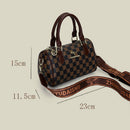 Brown leopard print Stylish PU Leather Boston Bag - Elegant Retro Single Shoulder Crossbody Handbag for Women - RnR Galore