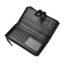 Brown Men's Vintage PU Leather Long Wallet - High Capacity Dual Zipper Clutch with Phone & Card Slots - RnR Galore