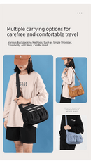 Brown Multi - Pocket Lightweight Nylon Crossbody Bag – Stylish, Functional, and Spacious Shoulder Bag for Women - RnR Galore