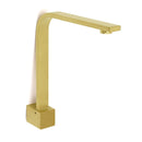 Brushed Gold Square Bathroom Spout Gooseneck Arm Bathtub Filler Tap Water Outlet - RnR Galore