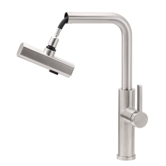 Brushed Nickel 3 - Mode Kitchen Mixer Pull Out Down Sink Laundry Faucet Tap WELS - RnR Galore