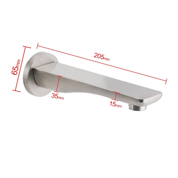 Brushed Nickel Round Bathtub Bubble Outlet Wall Mounted Spout Stainless Steel - RnR Galore