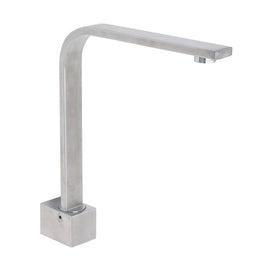 Brushed Nickel Square Spout Gooseneck Arm High Rise Bathtub Filler Water Outlet - RnR Galore