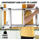 Bullet 5.1m Folding Aluminium Multipurpose Ladder, w/ Workshelf Platform, Spring Assisted Rapid Safety Lock Adjusters - RnR Galore