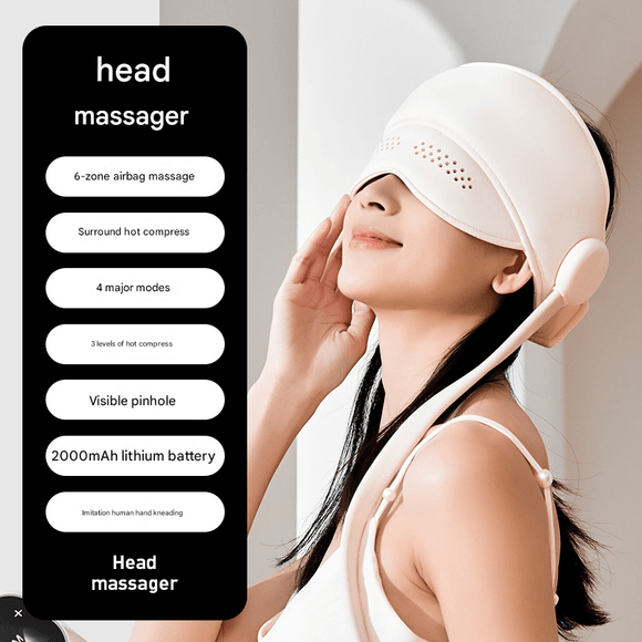 Capless Version Electric Head Massage Hat with Inflatable Airbags - 6 - Zone Scalp Therapy for Relaxation and Sleep Aid - RnR Galore