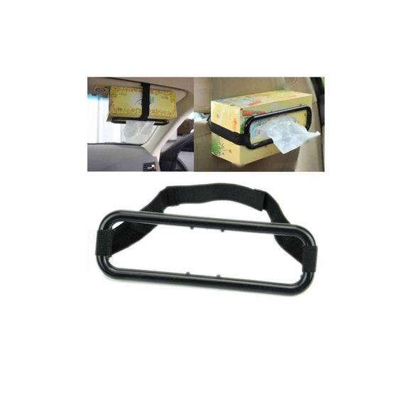 Car Tissue Box Holder - Plastic and Elastic Napkin Hanging Organiser Device - RnR Galore