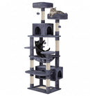 CARLA HOME 180cm Cat Tree Tower for Indoor Cats with Plush Perches, Dual Condos, Natural Sisal Scratching Posts & Ramps for Kittens & Adult Cats (Grey) - RnR Galore