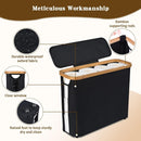 CARLA HOME 2 pack Toilet Paper Storage Basket Holds Up to 12 Rolls with Bamboo Lid and Handle for RV Closet (Black) - RnR Galore
