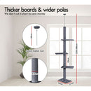 CARLA HOME Floor to Ceiling Cat Tree Tower with Adjustable Height 230 - 286cm for Indoor Cats (Grey) - RnR Galore
