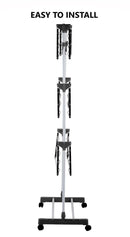 CARLA HOME Folding 3 Tier Clothes Laundry Drying Rack with Stainless Steel Tubes for Indoor & Outdoor Home - RnR Galore