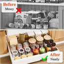 CARLA HOME Pack Pull Out Cabinet Organizer Expandable for Cabinets with Adjustable Slide Out Shelves and Easy Installation (White) - RnR Galore
