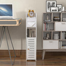 CARLA HOME Slim Bathroom Cabinet with Toilet Paper Holder for Toilet or Laundry Room - RnR Galore