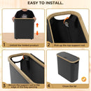 CARLA HOME Toilet Paper Storage Basket Holds Up to 12 Rolls with Bamboo Lid and Handle for RV Closet (Black) - RnR Galore