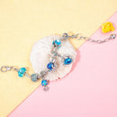 Cartoon Ocean Theme Bracelet with Octopus, Jellyfish, Crab Charms & Crystal Rhinestone Beads(19cm) - RnR Galore