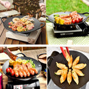 Cast Iron 36cm Korean Japanese BBQ Barbecue Grill Pan Plate Round Griddle Plate Indoor outdoor - RnR Galore