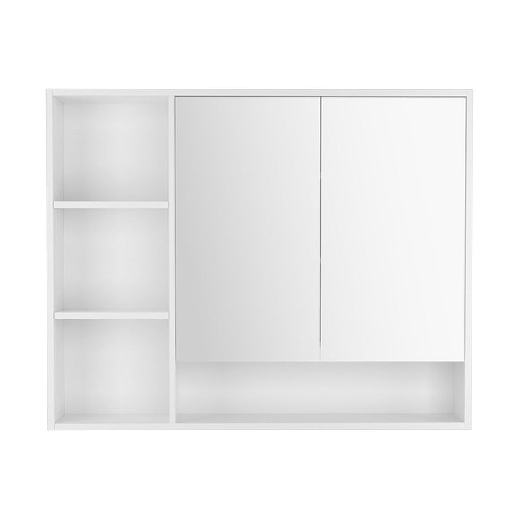 Cefito Bathroom Mirror Cabinet 100CM Vanity Medicine Wall Mounted Storage White - RnR Galore