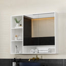Cefito Bathroom Mirror Cabinet 100CM Vanity Medicine Wall Mounted Storage White - RnR Galore