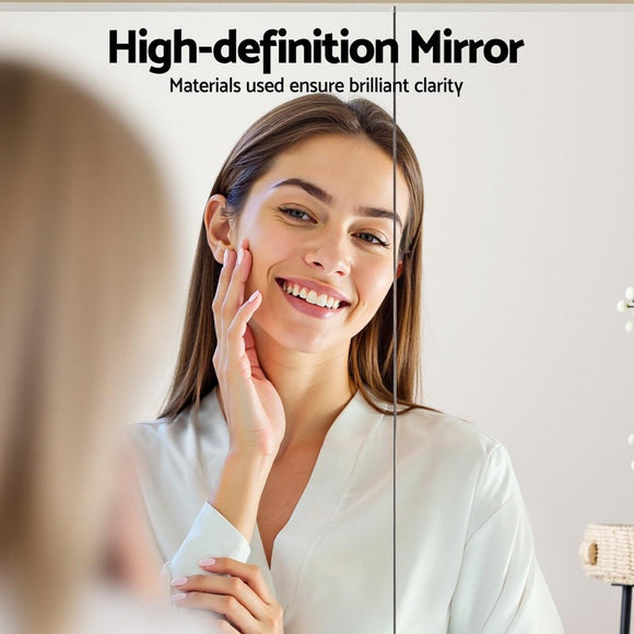 Cefito Bathroom Mirror Cabinet Medicine Adjustable Shelves Wall Hung 700x750mm White - RnR Galore