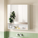 Cefito Bathroom Mirror Cabinet Medicine Adjustable Shelves Wall Hung 700x750mm White - RnR Galore