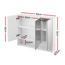 Cefito Bathroom Mirror Cabinet Medicine Adjustable Shelves Wall Hung 900x750mm White - RnR Galore