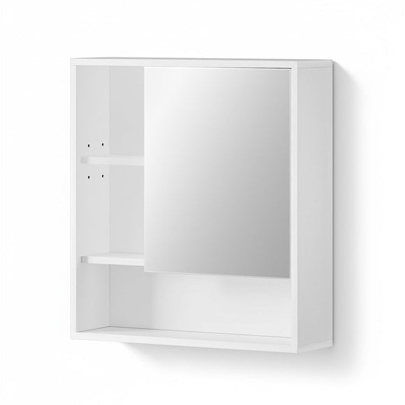 Cefito Bathroom Mirror Cabinet Mirrored Medicine Adjustable Shelf Wall Mounted 560mm White - RnR Galore