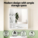 Cefito Bathroom Mirror Cabinet Mirrored Medicine Adjustable Shelf Wall Mounted 560mm White - RnR Galore