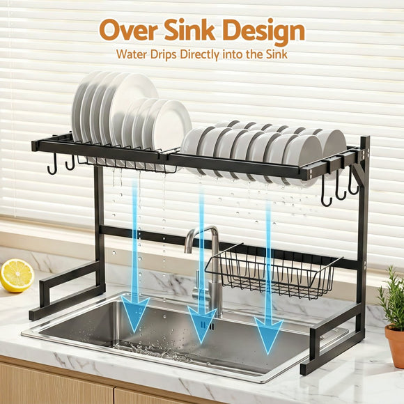Cefito Dish Drying Rack for Kitchen Storage Organisation Kitchen Sink Organiser Dish Drainer - RnR Galore