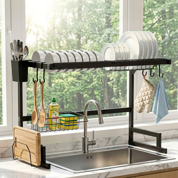 Cefito Dish Drying Rack for Kitchen Storage Organisation Kitchen Sink Organiser Dish Drainer - RnR Galore