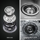 Cefito Kitchen Sink 61X43CM Stainless Steel Basin Single Bowl Silver Drain Basket - RnR Galore