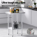 Cefito Stainless Steel Kitchen Benches Work Bench 610x457mm 430 - RnR Galore