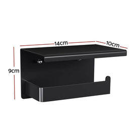 Cefito Toilet Paper Roll Holder w/ Storage Shelf - RnR Galore