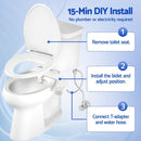 Cefito Ultra - Slim Bidet Attachment Detachable Bidet with Self - Cleaning Dual Nozzle Non - Electric Adjustable Water Pressure, Cold Water Toilet Bide - RnR Galore