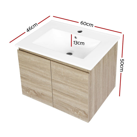 Cefito Vanity Unit 600mm with Basin Oak - RnR Galore