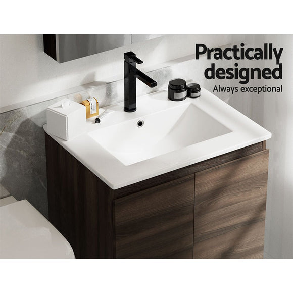 Cefito Vanity Unit 600mm with Basin Walnut - RnR Galore