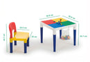 Children's 2 - in - 1 Building Blocks Table & Chairs Set w/ 100 Blocks - RnR Galore