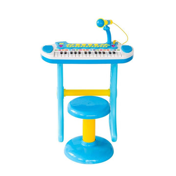 Children's Electronic Keyboard with Stand (Blue) Musical Instrument Toy - RnR Galore