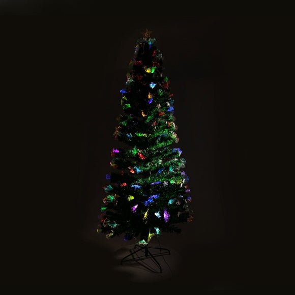 Christabelle 1.5m Enchanted Pre Lit Fibre Optic Christmas Tree Stars Xmas Decor - RnR Galore