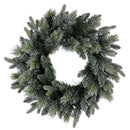 Christabelle 61cm Christmas Wreath Snowy Stamford Spruce with Coloured LED Lights Front Door Decoration Ornament - RnR Galore